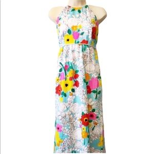 Vintage Patty Woodard hippie floral 60s and 70s maxi dress